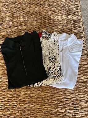 Tail Women's Sleeveless Tops - Black, White & Snake Print Bundle of 3